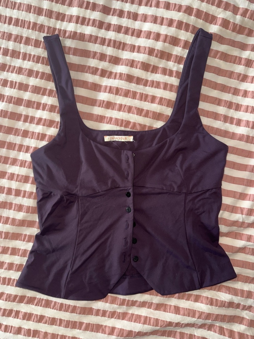 Olivaceous purple tank top